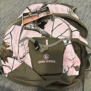 Game Winner Pink and Green Camo Backpack